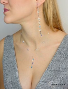 Kolczyki Swarovski element w opalizującym kolorze KR 493-1 wykonana ze srebra próby 925  (6).JPG